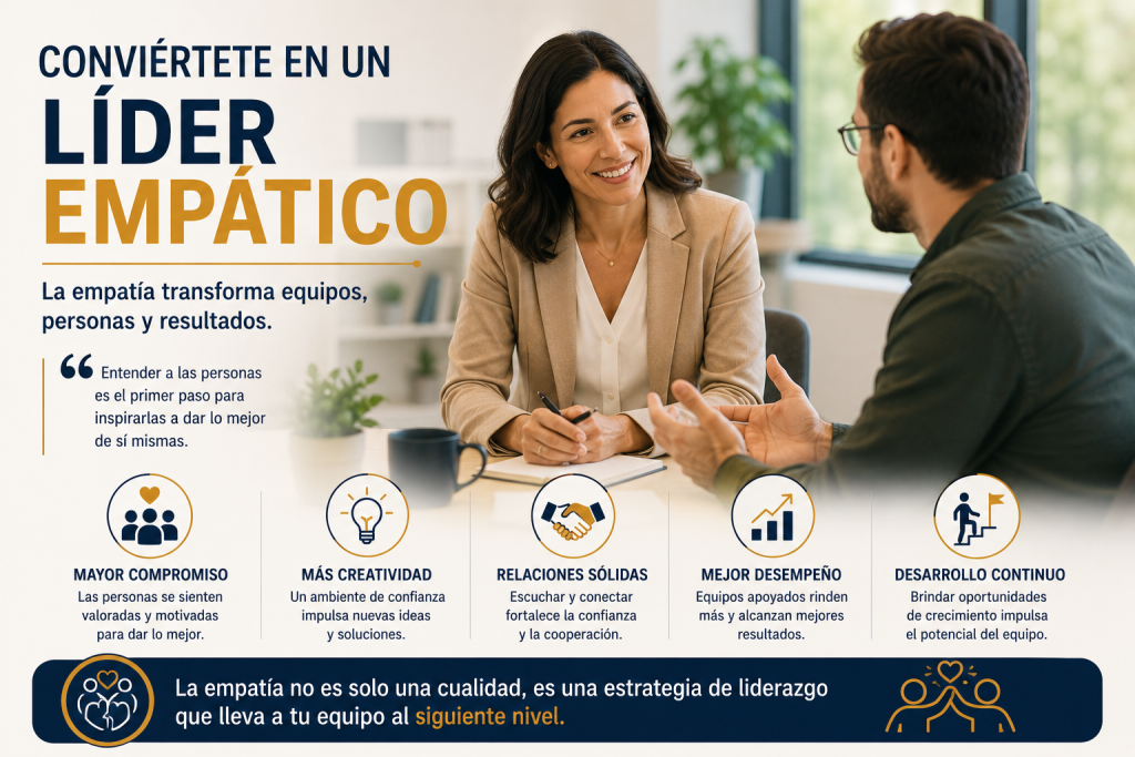 Líder escuchando atentamente a un colaborador durante una conversación individual en un ambiente de confianza y apoyo profesional.