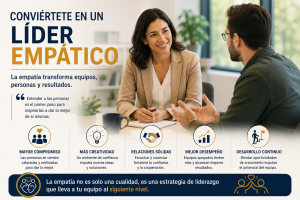 Líder escuchando atentamente a un colaborador durante una conversación individual en un ambiente de confianza y apoyo profesional.