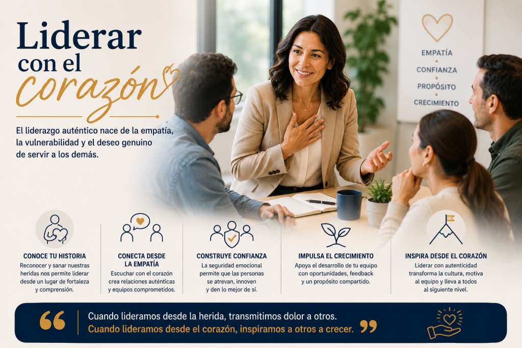 Descubre por qué liderar con el corazón fortalece la confianza, la innovación y el compromiso de los equipos, y cómo la empatía puede transformar el liderazgo.