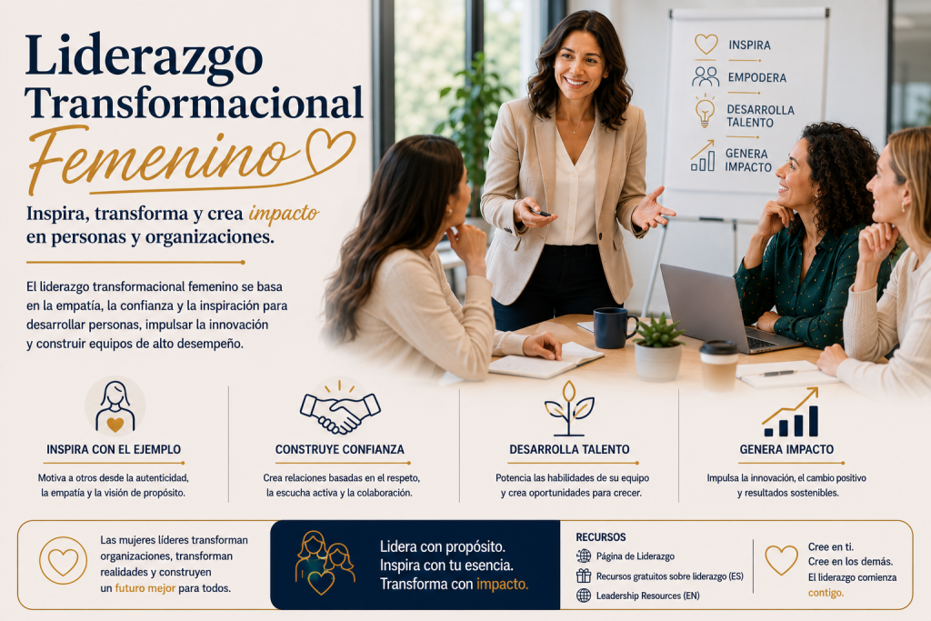 Mujer liderando una reunión de trabajo con un equipo diverso en un ambiente de colaboración, confianza y desarrollo profesional.